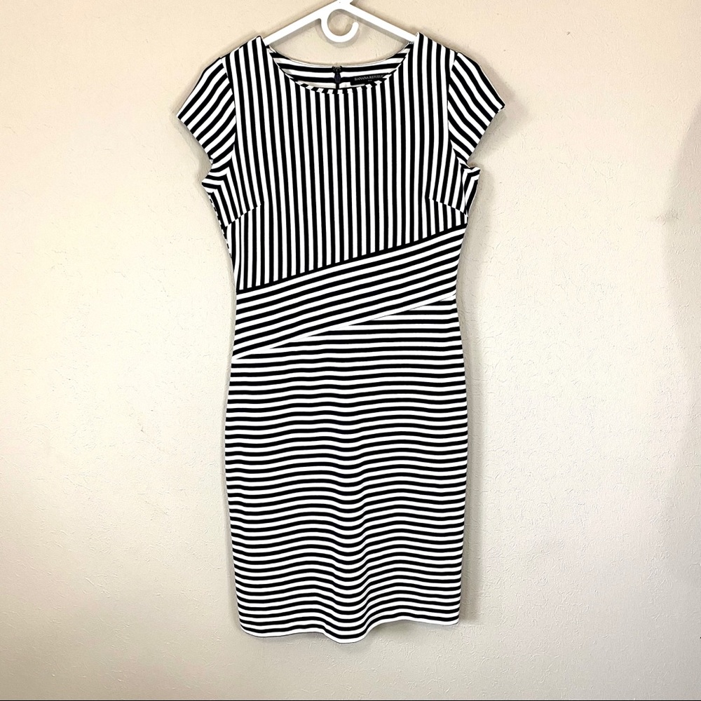 Banana Republic Black & White Striped Dress